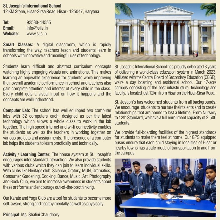 St. Joseph’s International School